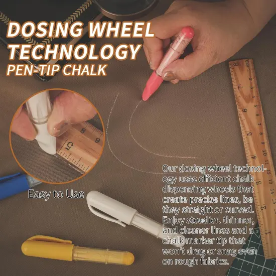 Fabric Chalk Markers -Erase Tailor&rsquo;s Chalk (Red & Blue & White) {4}