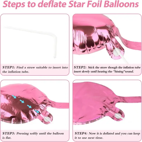 12 Point Cone Balloons Magic Starburst Balloon(Pink) {6}