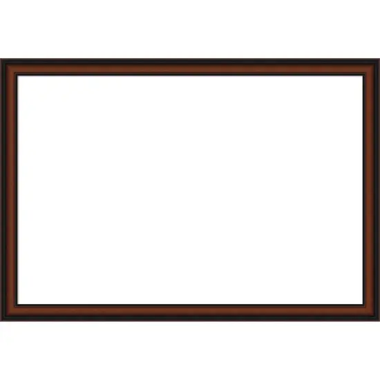 Cyprus Walnut Narrow Framed Dry Erase Magnetic Board {1}