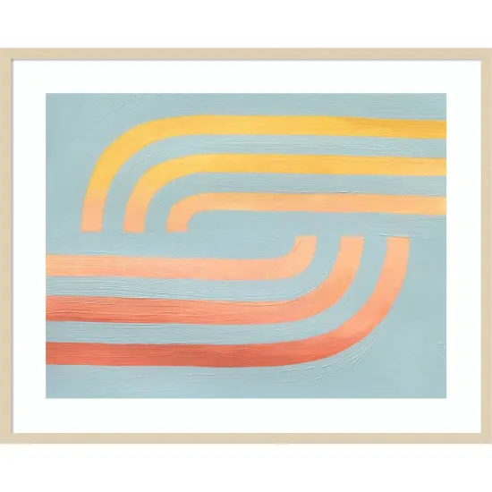 Woven Sea And Sun II by Grace Popp Wood Framed Wall Art Print {1}