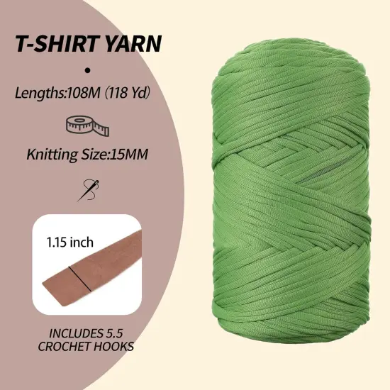 Crochet Cloth T-Shirt Yarns - 400g/118 Yards (Pink) {2}