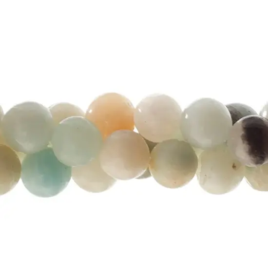 John Bead 8in Semi-Precious Natural Stone Round Bead Strand {1}