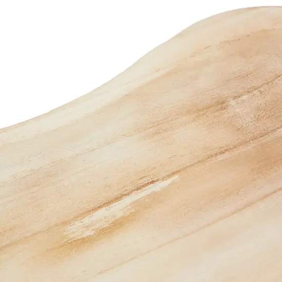 Handmade Wooden Dough Bowls for Decor, 8-Shaped Paulownia Wood Centerpiece (11 x 16 In) Brown {3}