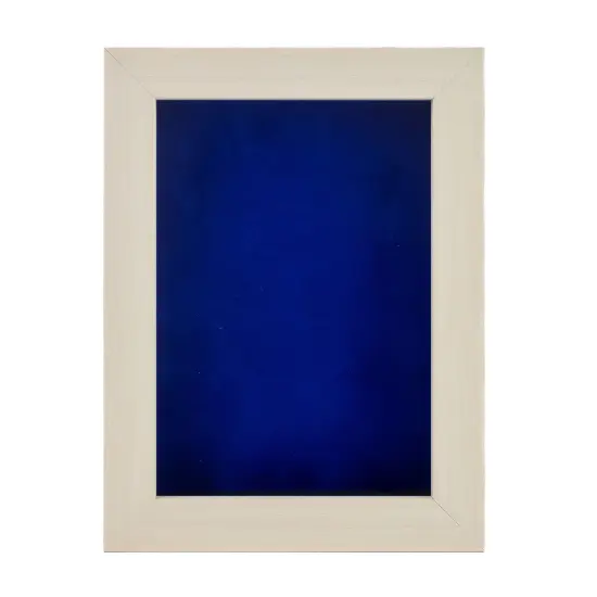 Natural Whitewash Wood Shadow Box Frame with Acrylic Front - Royal Blue Suede Backing, 30 Sizes {4}