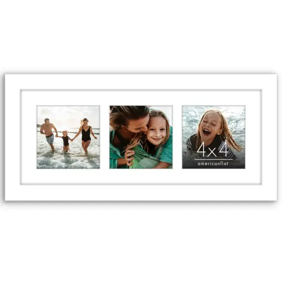Americanflat 5.5x14 Collage Picture Frame - Fits Three 3x3 Photos or One 5.5x14 Photo {1}