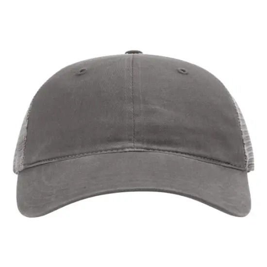 Richardson&reg; Garment Washed Trucker Cap Charcoal {1}