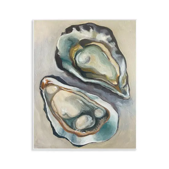 Stupell Industries Nautical Oyster Duo Wall Plaque Art Design by Daphne Polselli {1}