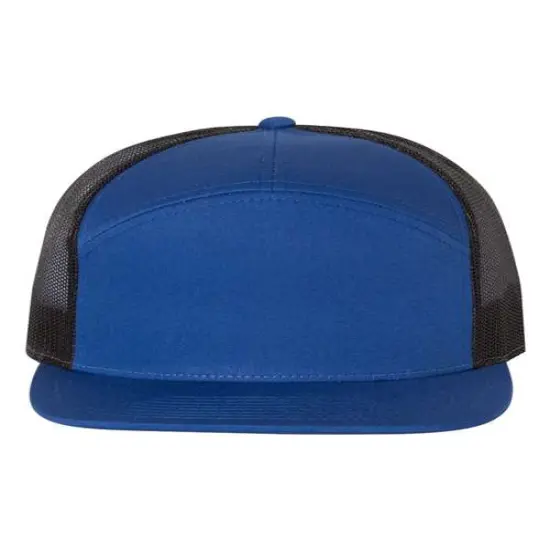 Richardson&reg; Seven Panel Trucker Cap Royal/ Black {1}