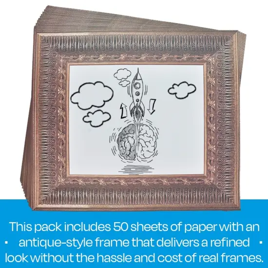 Sax Antique Style Picture Frame Paper, 13-1/2 x 15-1/2 Inches, 50 Sheets {7}