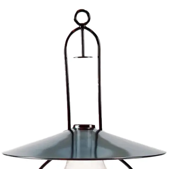 Lehman's Hanging Clear Oil Lamp with Top Reflector Steel Metallic Gray 3/4" Wick {4}