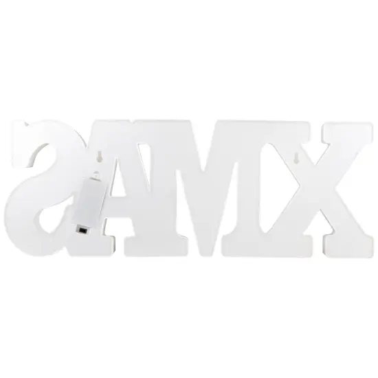 Northlight 18.5" White Battery Operated LED Lighted XMAS Christmas Marquee Sign {7}