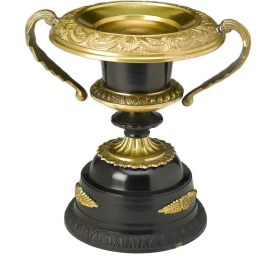 10 1/4 Inch Tall Brass Candle stand Black {3}