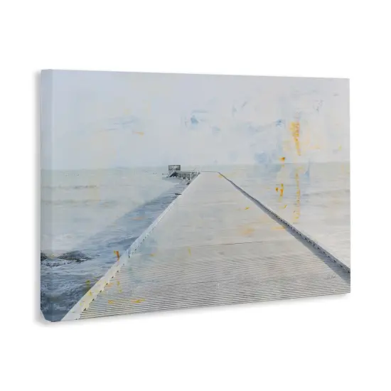 Stupell Industries Pier View Distressed Accents Canvas Wall Art Design by Deborah Revell {3}