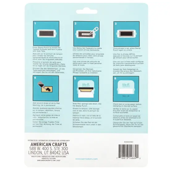 We R Typeset Stamp Punch Set-6 Pieces {5}