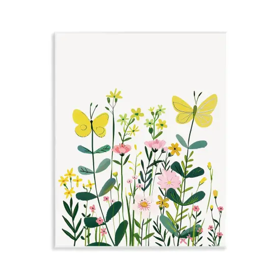 Stupell Industries Blooming Garden Butterflies Wall Plaque Art Design by LSR Design Studio {1}