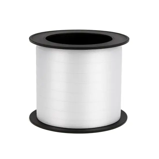 60' Roll Shiny White Balloon Present Wrapping Curling Ribbon {1}