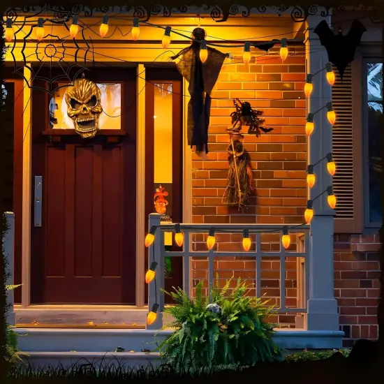 C9 Orange Halloween String Lights {3}