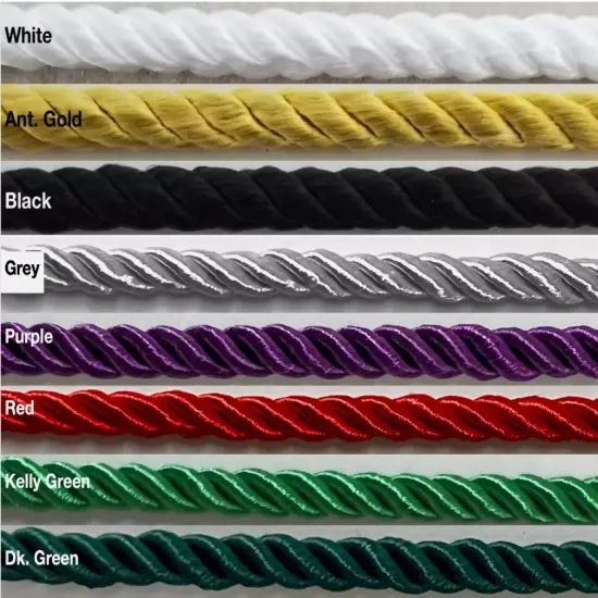3/16" Twist Cord Rope Trimming - 18 Continuous Yards - MADE IN USA! Dark green {2}
