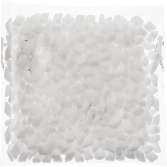 Matubo 2-Hole Czech Glass Opaque Gemduo Beads, 50g Chalk White {2}