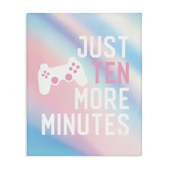 Stupell Industries Pastel Ten More Minutes Gamer Canvas Design by Lux + Me Designs {1}