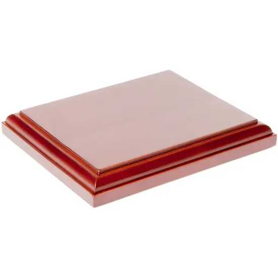 Plymor Fruitwood Rectangular Wood Display Base, 5.875" W x 4.875" D x 0.75" H (Display Dimensions 5.125" W x 4.125" D) {1}