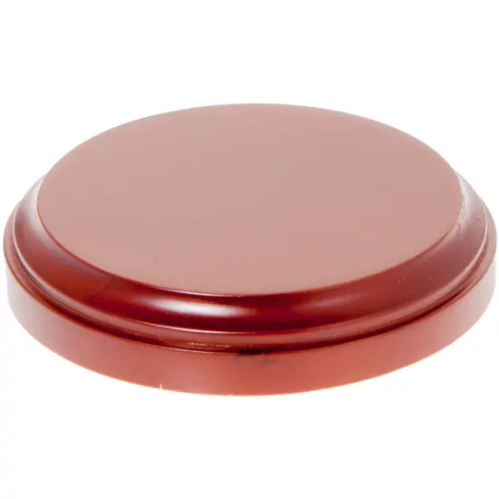 Plymor Fruitwood Round Wood Display Base, 3.5625" W x 3.5625" D x 0.625" H (3.125" Display Diameter) {1}