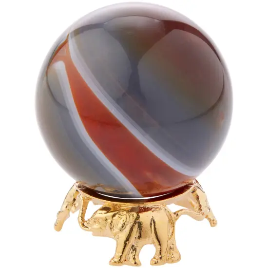 Bard's Gold-toned Egg Stand/Holder, Elephants, 0.875" Diameter (Fits Hen Sized Eggs) {5}