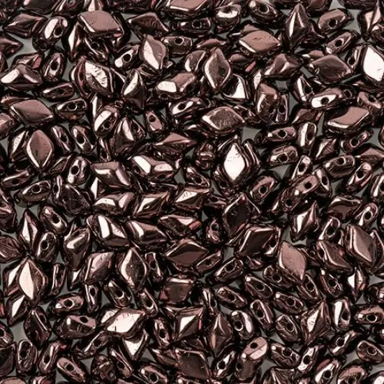 Matubo 2-Hole Czech Glass Jet Gemduo Beads, 50g Vega On Jet {1}