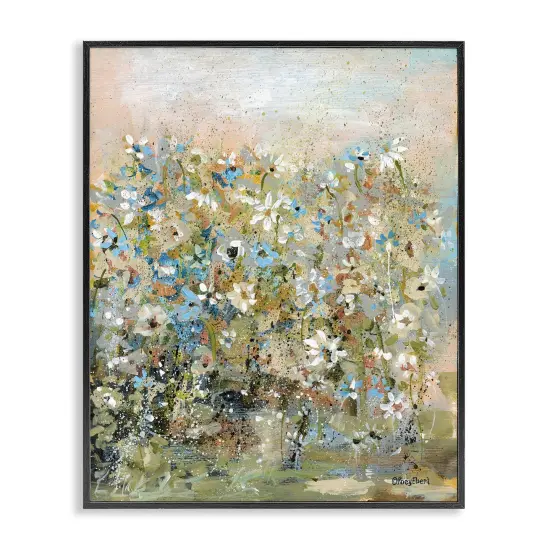 Stupell Industries Speckled Garden Flowers Framed Giclee Design by Roy Ebert {7}