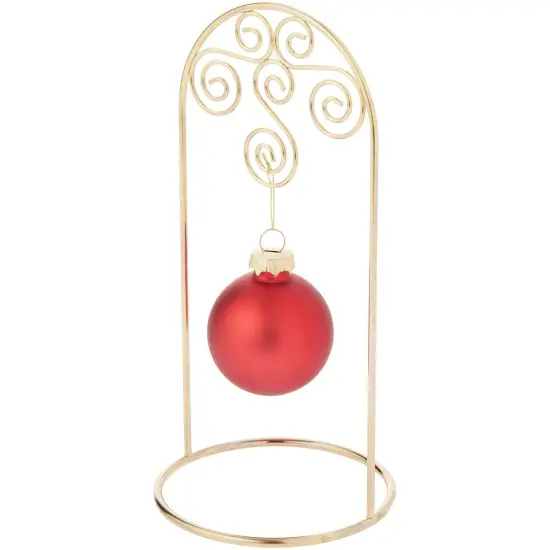 Bard's Arched Gold-toned Ornament Stand, Small Scroll, 8" H x 3.75" W x 3.75" D {3}