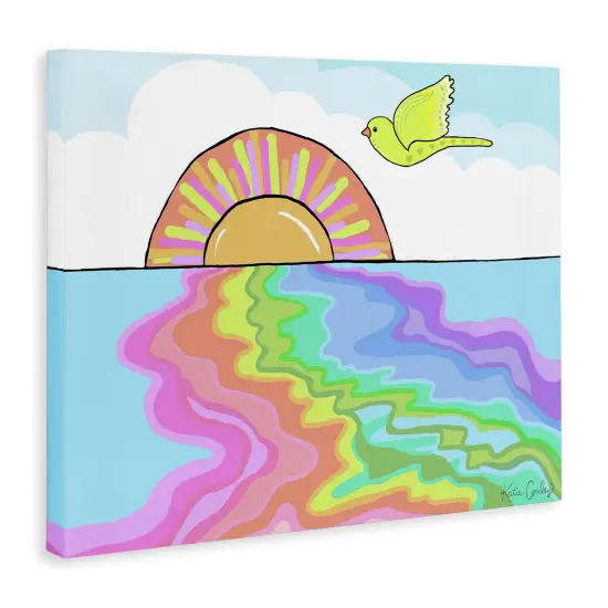 Stupell Industries Swirling Rainbow Sea Reflection Canvas Design by Katie Conley {3}