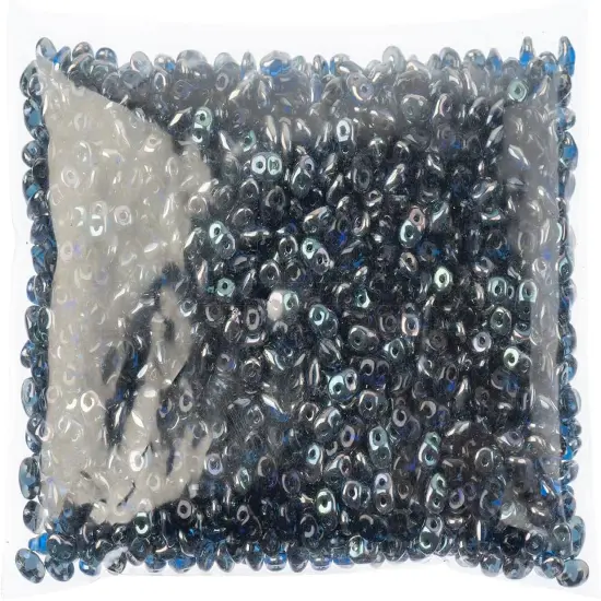 Matubo 2-Hole Czech Glass Special Coating/Finish Superduo Beads, 100g Sapphire Celsian {2}