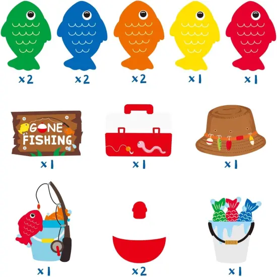 Gone Fishing Party Hanging Swirl Decorations Kit Little Fisherman The Big One Birthday Baby Shower Photo Props for Summer {2}