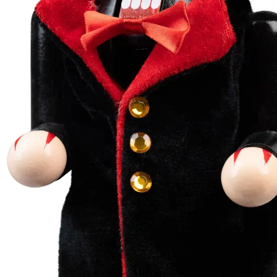 Northlight Vampire Wooden Halloween Nutcracker - 14" - Black and Red {6}