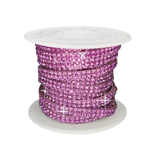Self-Adhesive Rhinestone Ribbon Strip Roll Purple {1}
