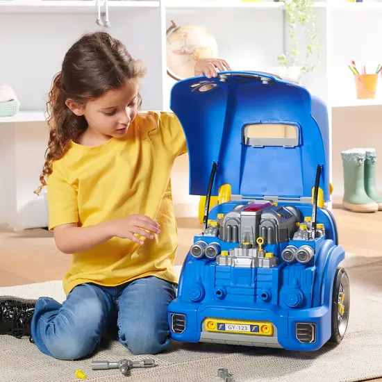 Goodyear Kids Car Engine Mechanic Repair Take Apart Playset {5}