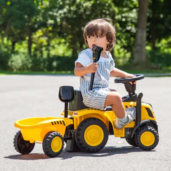 Costway Kids Ride on Tractor Licensed Caterpillar Foot to Floor Sliding Car with Shovel {2}
