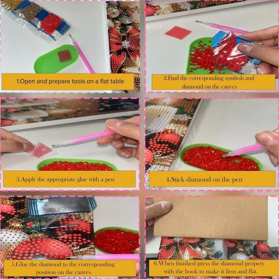 Christmas Diamond Art Kits for Adults, Christmas Candle Diamond Painting Kit (12 Inch) {5}