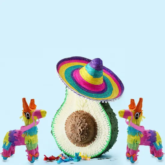 4E's Novelty 6 Pack Mini Pinatas - Mexican Pinata Decor, Donkey Pinata for Fiesta & Parties {2}