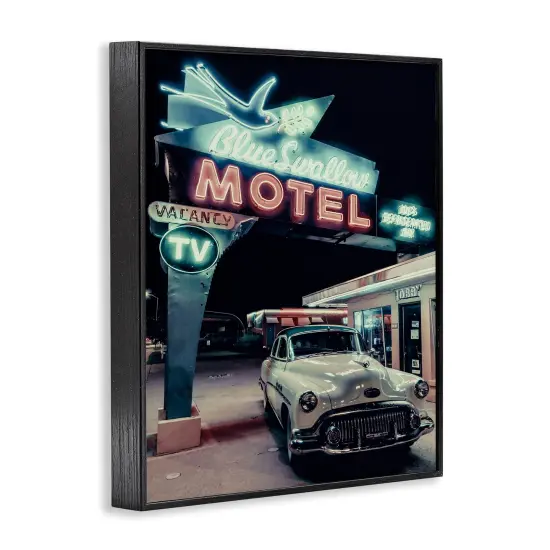 Stupell Industries Vintage Motel Getaway Car Framed Giclee Wall Art Design by Graffi*tee Studios {3}