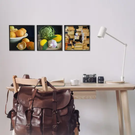 Stupell Industries Vegetables & Cheeses Still Lifes 3pc Framed Giclee Wall Art Set Design by Graffi*tee Studios {2}