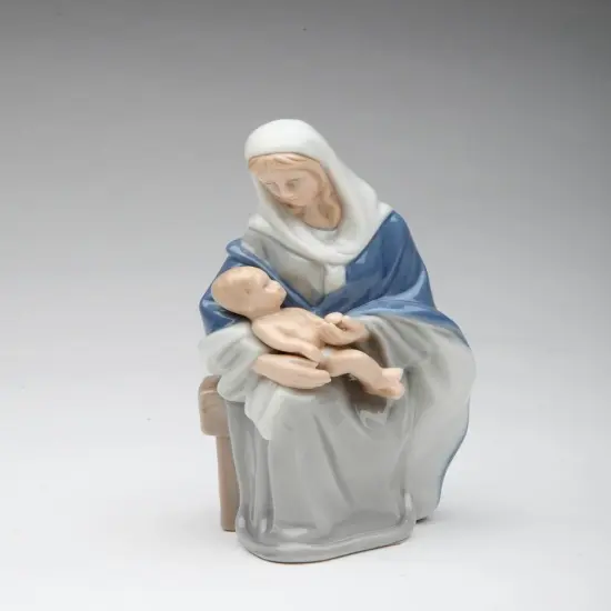 Ceramic Madonna Holding Baby Figurine, Religious D&eacute;cor, Religious Gift, Church D&eacute;cor, Church Gift, Baptism Gift {3}