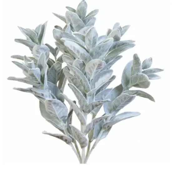 23" Artificial Lamb's Ear Bush &ndash; Faux Greenery Stems for Wreaths, Centerpieces & Farmhouse Decor {3}