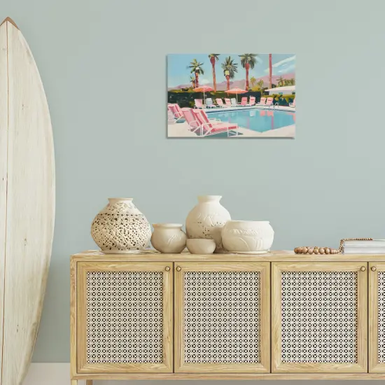 Stupell Industries Palm Springs Swimming Pool Canvas Wall Art Design by Arlington Prints {2}