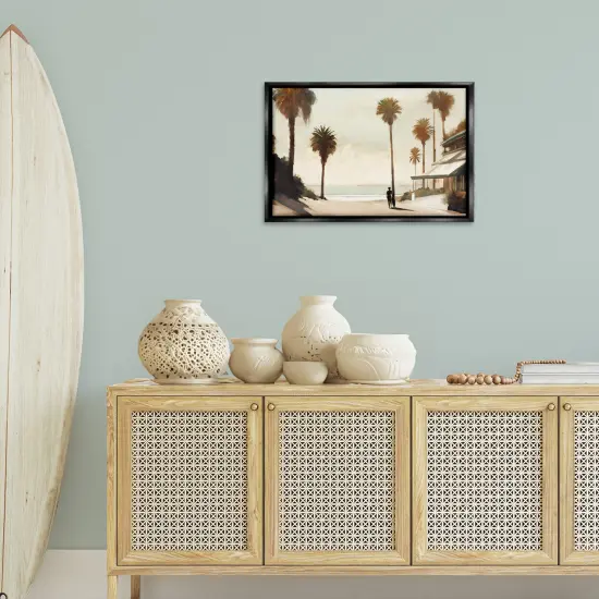 Stupell Industries Tropical Caf&eacute; Del Mar Floater Framed Canvas Wall Art Design by Noah Bay {2}