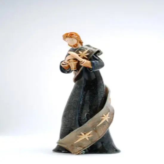 Ceramic Tall Joseph Figurine, Nativity Piece, Religious Decor, Religious Gift {3}