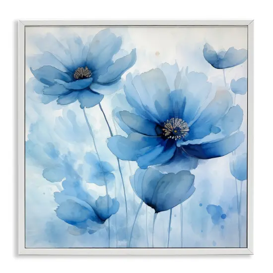 Stupell Industries Mystical Blue Poppies Framed Giclee Wall Art Design by Irena Orlov {1}