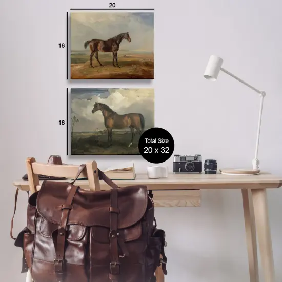 Stupell Industries Horses in Desolate Terrain 2pc Canvas Wall Art Set Design by James Ward {9}