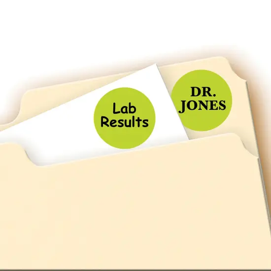 Avery Removable Color-Coding Labels, 3/4" Diameter, Neon Yellow, Laser, 1,008 Total (5470) {4}