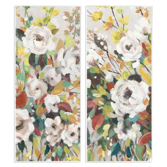 Stupell Industries Bright Cottage Gardens 2pc Wall Plaque Art Set Design by Carol Robinson {1}